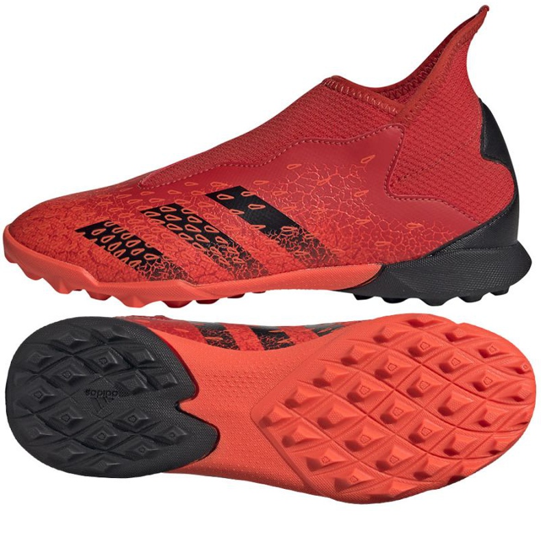 Adidas Predator Freak.3 Ll Tf Jr FY7869 futballcipő sokszínű narancs és vörös