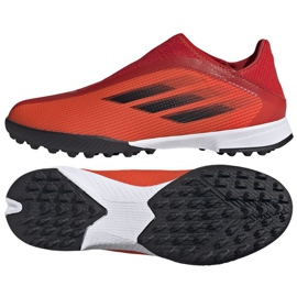 Adidas X Speedflow.3 Ll Tf Jr FY3255 futballcipő sokszínű narancs és vörös