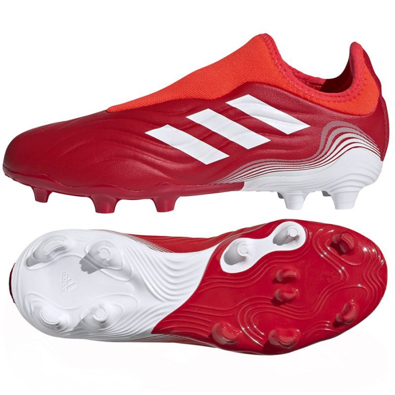 Adidas Copa Sense.3 Ll Fg Jr FY6156 futballcipő piros narancs és vörös