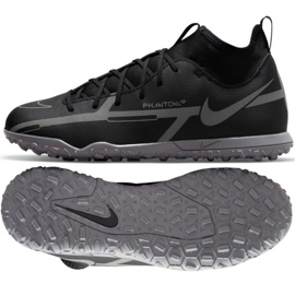 Nike Phantom GT2 Club Dynamic Fit Tf Jr DC0826 004 futballcipő fekete fekete Nike Phantom GT2 Club Dynamic Fit Tf Jr DC0826 004 futballcipő fekete fekete