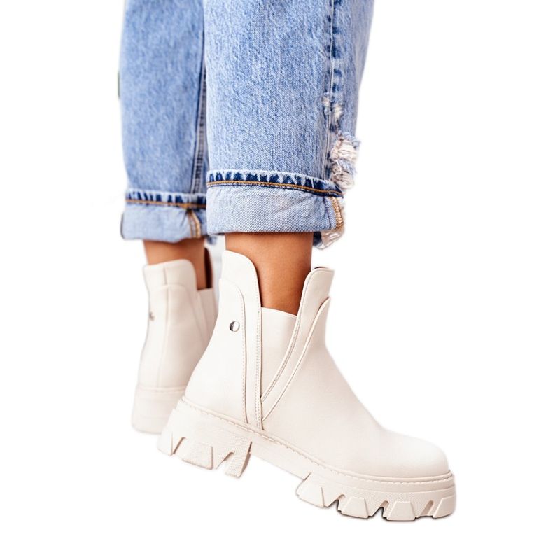 PS1 Meleg csizma Jodhpur csizma Bézs Hashtag