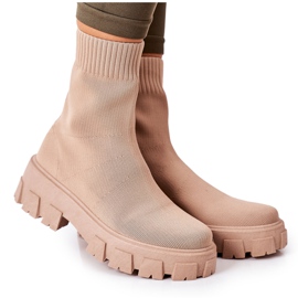 PS1 Rugalmas szövet dolgozói a platformon Bézs Inspiráció