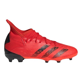 Adidas Predator Freak.3 Fg Jr FY6282 futballcipő piros narancs és vörös
