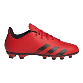 Adidas Predator Freak.4 FxG Jr FY6322 futballcipő piros narancs és vörös Adidas Predator Freak.4 FxG Jr FY6322 futballcipő piros narancs és vörös