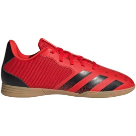 Adidas Predator Freak.4 Jr FY6329 futballcipőben piros narancs és vörös Adidas Predator Freak.4 Jr FY6329 futballcipőben piros narancs és vörös