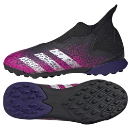 Adidas Predator Freak .3 Ll Tf Jr FY7637 futballcipő fekete rózsaszín Adidas Predator Freak .3 Ll Tf Jr FY7637 futballcipő fekete rózsaszín