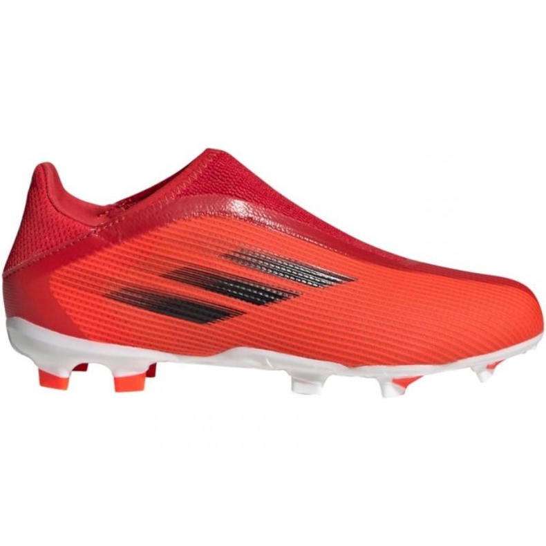 Adidas X Speedflow.3 Fg Ll Jr FY3257 futballcipő sokszínű narancs és vörös Adidas X Speedflow.3 Fg Ll Jr FY3257 futballcipő sokszínű narancs és vörös