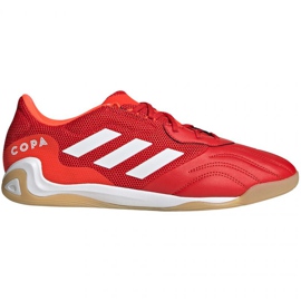 Adidas Copa Sense.3 Sala M FY6192 futballcipőben piros narancs és vörös Adidas Copa Sense.3 Sala M FY6192 futballcipőben piros narancs és vörös