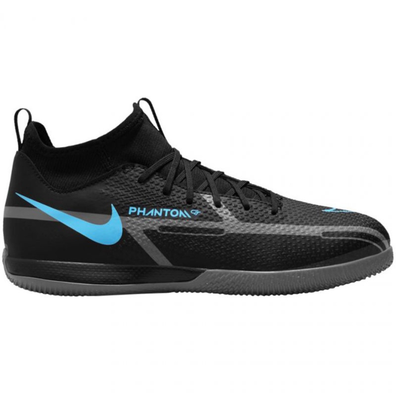 Nike Phantom GT2 Academy Df Ic Jr DC0815 004 futballcipő fekete fekete