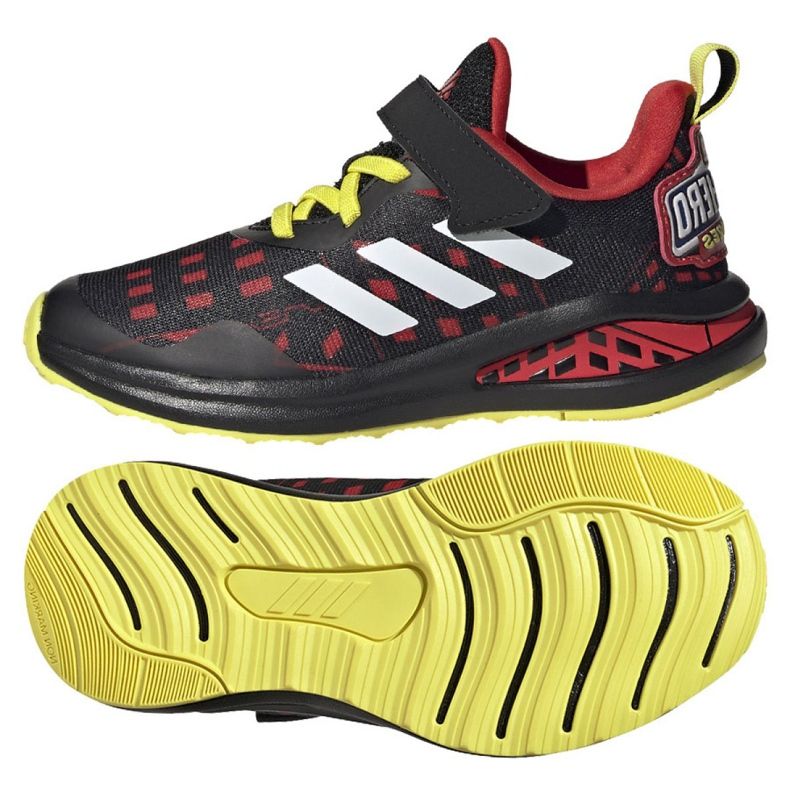 Adidas FortaRun Superhero C Jr H67853 cipő fekete piros sárga