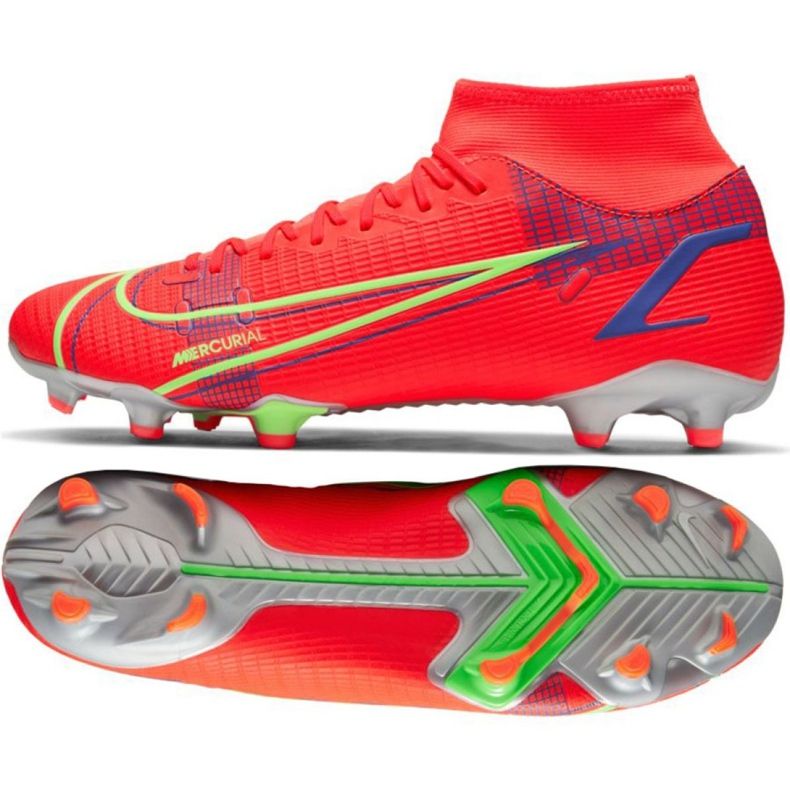 Nike Mercurial Superfly 8 Academy Mg M CV0843 600 futballcipő piros Nike Mercurial Superfly 8 Academy Mg M CV0843 600 futballcipő piros