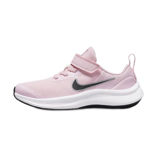Nike Star Runner 3 (PSV) Jr DA2777-601 cipő fekete rózsaszín ezüst