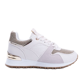 Bézs színű cipők arany Yoisya kiegészítőkkel aranysárga Bézs színű cipők arany Yoisya kiegészítőkkel aranysárga