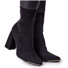 Csizma egy posta fekete elasztikus szövet Wow Effect Csizma egy posta fekete elasztikus szövet Wow Effect