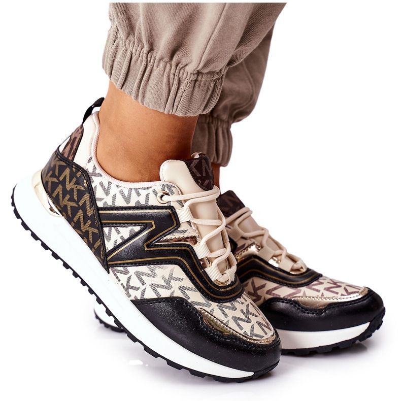 Logowane Sportcipő Cipők Bézs és Fekete Mindig