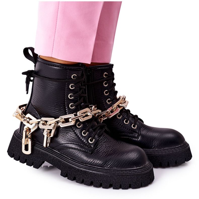 Magas stílusú fekete grál csizma