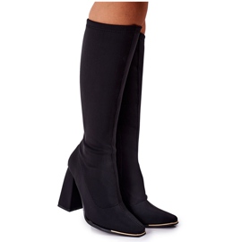 Csizma Rugalmas Szövet Fekete Effektus Wow