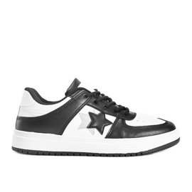 Fekete -fehér cipők Polja csillagokkal