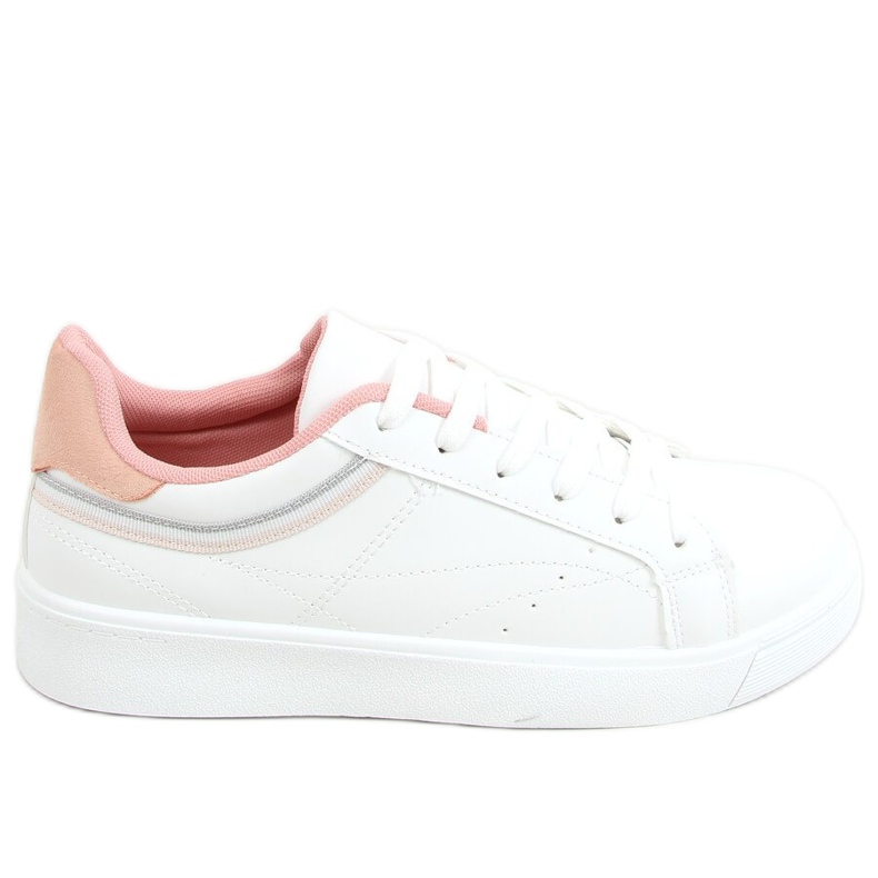 Fehér női cipők B0-686 WHITE / PINK rózsaszín