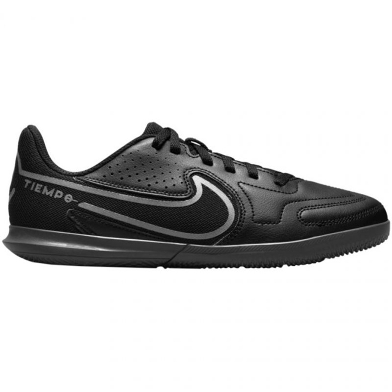 Nike Tiempo Legend 9 Club Jr Ic DA1332 004 futballcipő fekete fekete