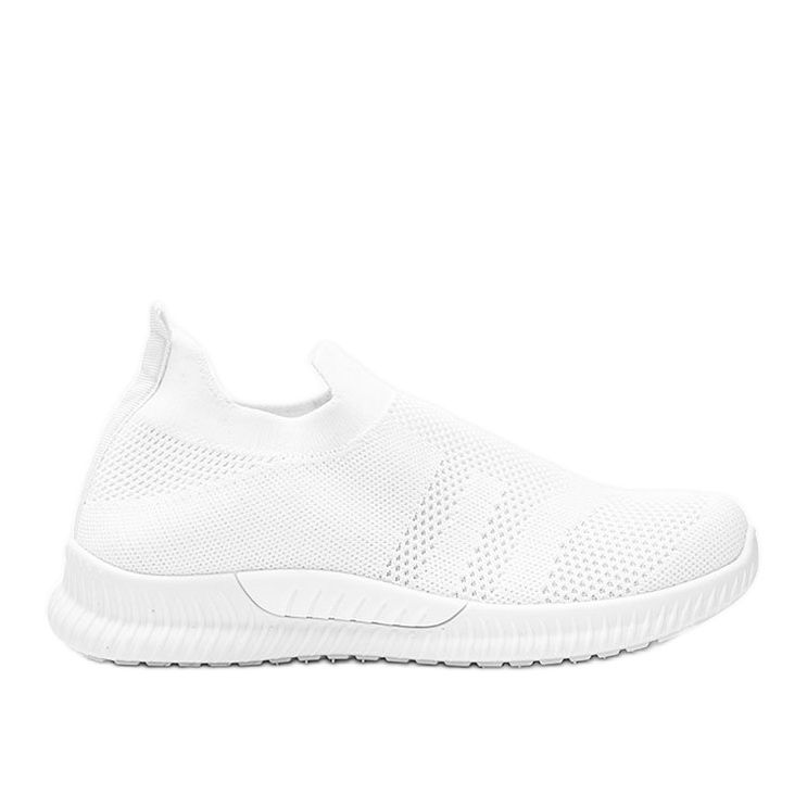 Fehér felcsúsztatható végtelen sportcipő