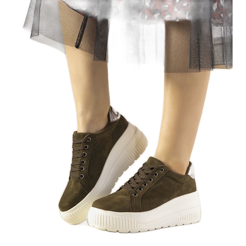 Zöld magas sarkú sportcipők a Rapter-től