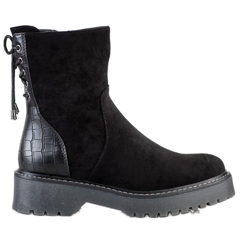 J. Star Velúr munkások kötéssel fekete