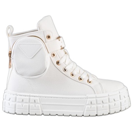 Goodin Cipők a platformon egy zsebbel fehér