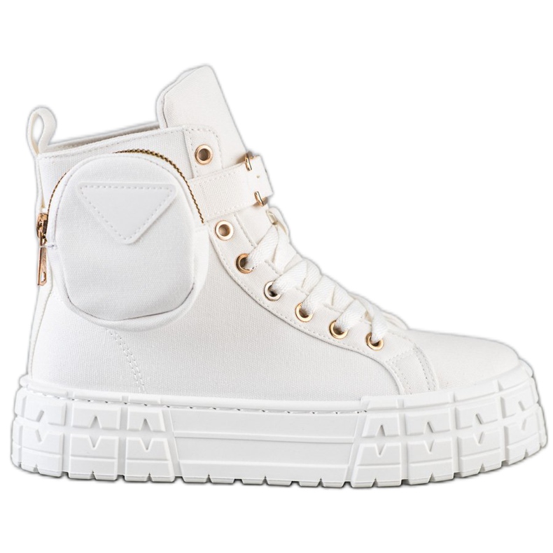 Goodin Cipők a platformon egy zsebbel fehér