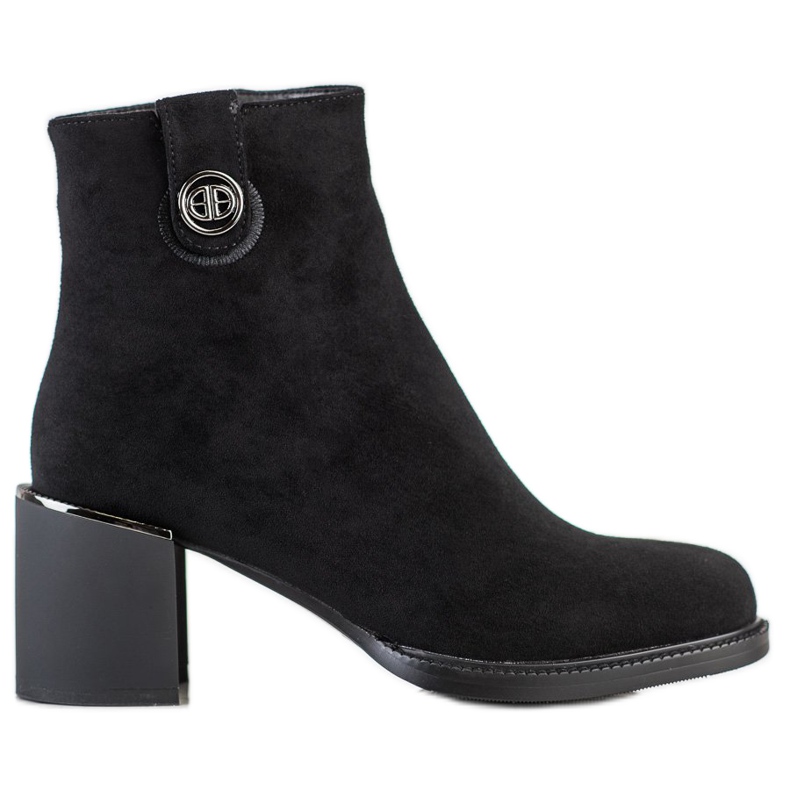 Filippo Velúr csizma egy széles oszlopon fekete