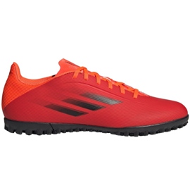 Adidas X Speedflow.4 Tf M FY3336 futballcipő narancs és vörös