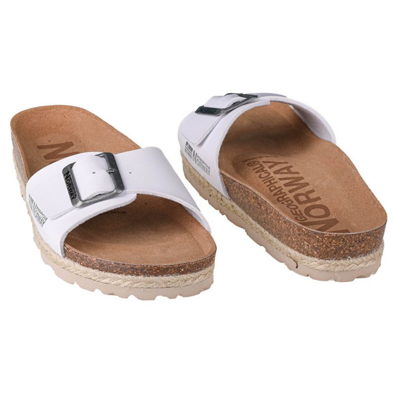 Geographical Norway Papucs Földrajzi Norvégia Sandalias Bios Pala Hebilla W GNW20419-17 fehér