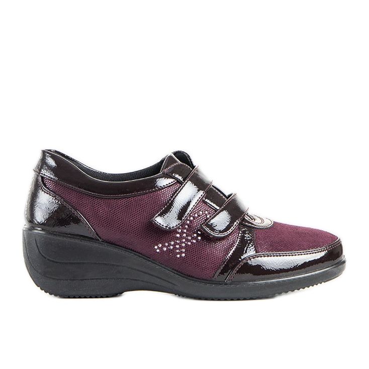 Barnásbarna színű alacsony ékek Tiffy piros