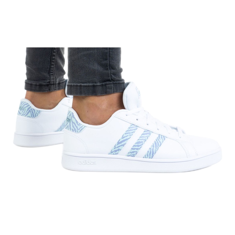 Adidas Grand Court K GV7109 cipő fehér ibolya