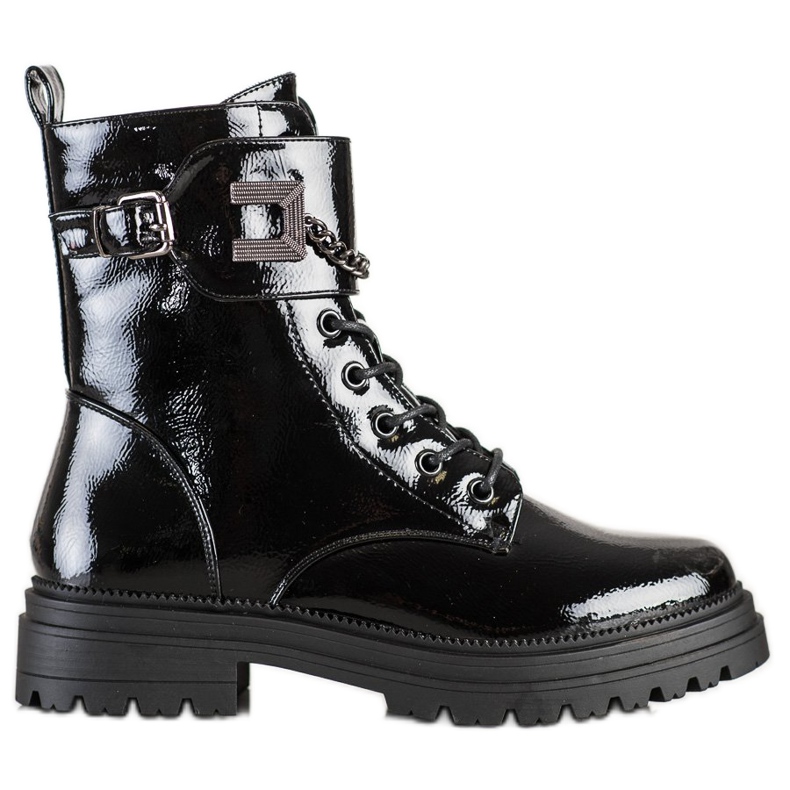 S. BARSKI Lakkozott munkások lánccal S.BARSKI fekete