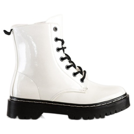 S. BARSKI Fűzős csizma az S.BARSKI platformon fehér S. BARSKI Fűzős csizma az S.BARSKI platformon fehér
