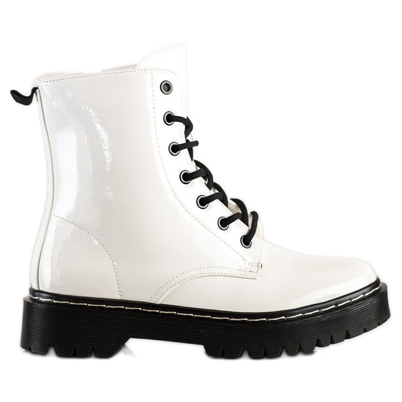 S. BARSKI Fűzős csizma az S.BARSKI platformon fehér