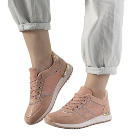 Ecoma rózsaszín cipők kígyóbőr mintával Ecoma rózsaszín cipők kígyóbőr mintával