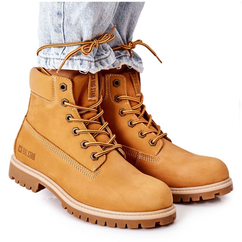 Női bőr túracipő Big Star II274447 Teve barna