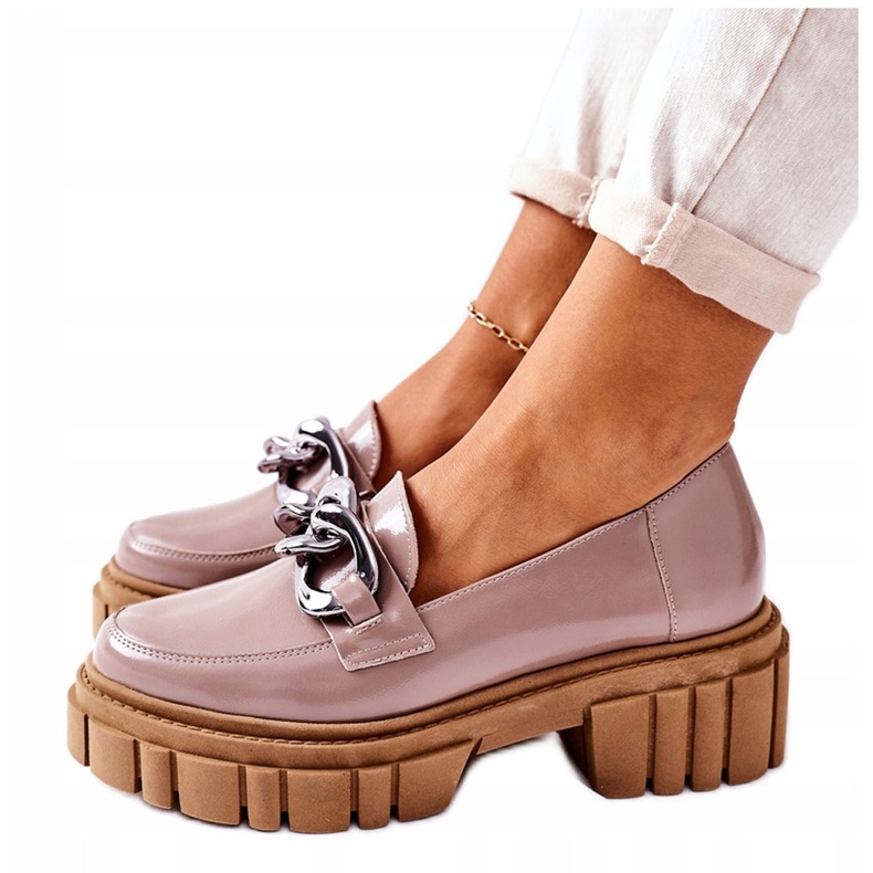 Női Brogues Cipők Bőr Cappuccino Laura Messi 2339 bézs