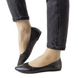 BM Fekete balerinák a Camilia krokodilbőr mintájában