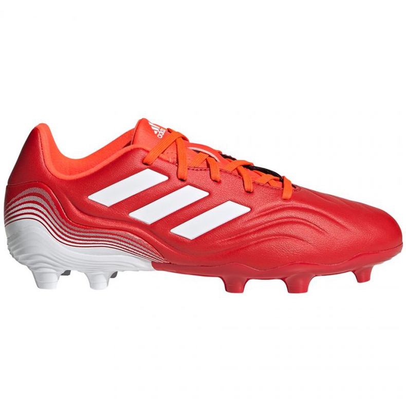 Adidas Copa Sense.3 Fg Jr FY6153 futballcipő piros narancs és vörös Adidas Copa Sense.3 Fg Jr FY6153 futballcipő piros narancs és vörös