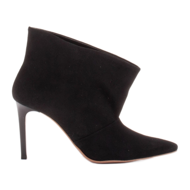 Marco Shoes Bőr csapok meghosszabbított elöl fekete