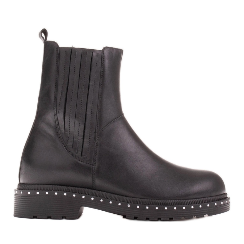 Marco Shoes Costanza csizma ezüst csapokkal fekete