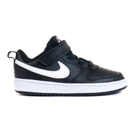 NIke Court Borough Low 2 (TDV) Jr BQ5453-002 cipő fekete NIke Court Borough Low 2 (TDV) Jr BQ5453-002 cipő fekete