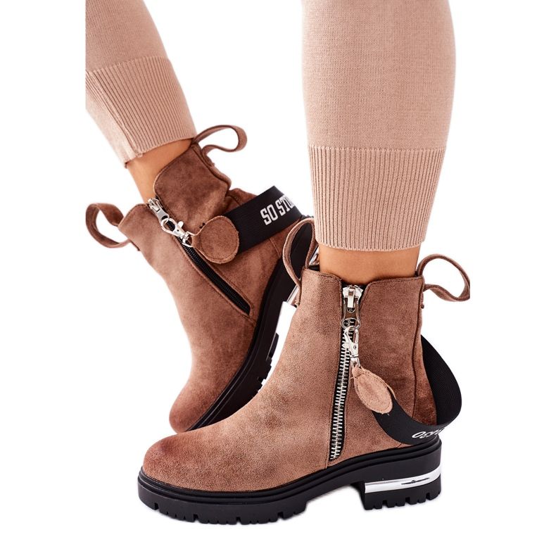 PS1 Barna Cortona meleg cipő cipzárral