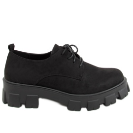 Fekete mokaszin vastag talppal 8363 Fekete
