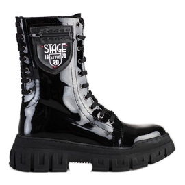 SHELOVET Fekete csizma a Pltform -on