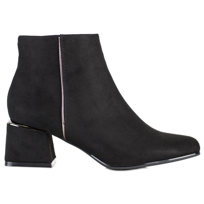 Goodin Elegáns velúr csizma fekete