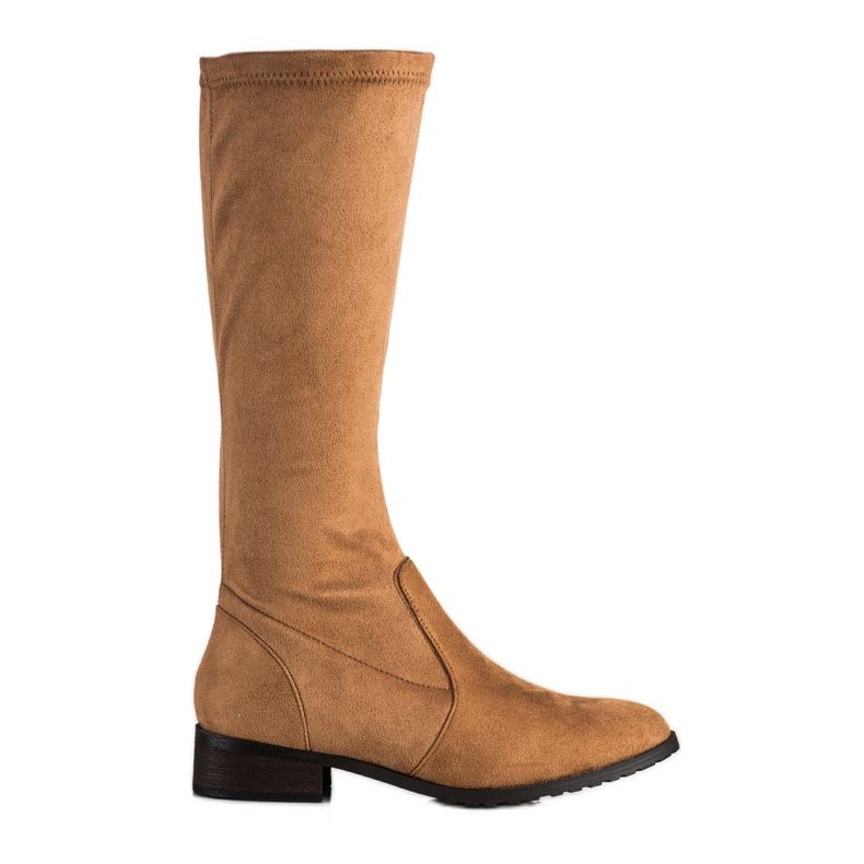 M.Daszyński Velúr lapos sarkú csizma barna M.Daszyński Velúr lapos sarkú csizma barna